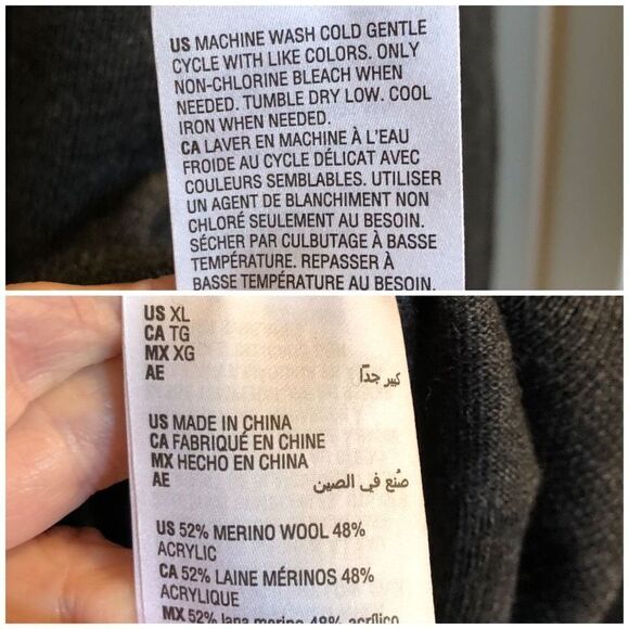 CLUB ROOM - NWT - Men’s Sz XL Wool Blend V-Neck Pullover Sweater/Ebony Heather - Picture 8 of 11